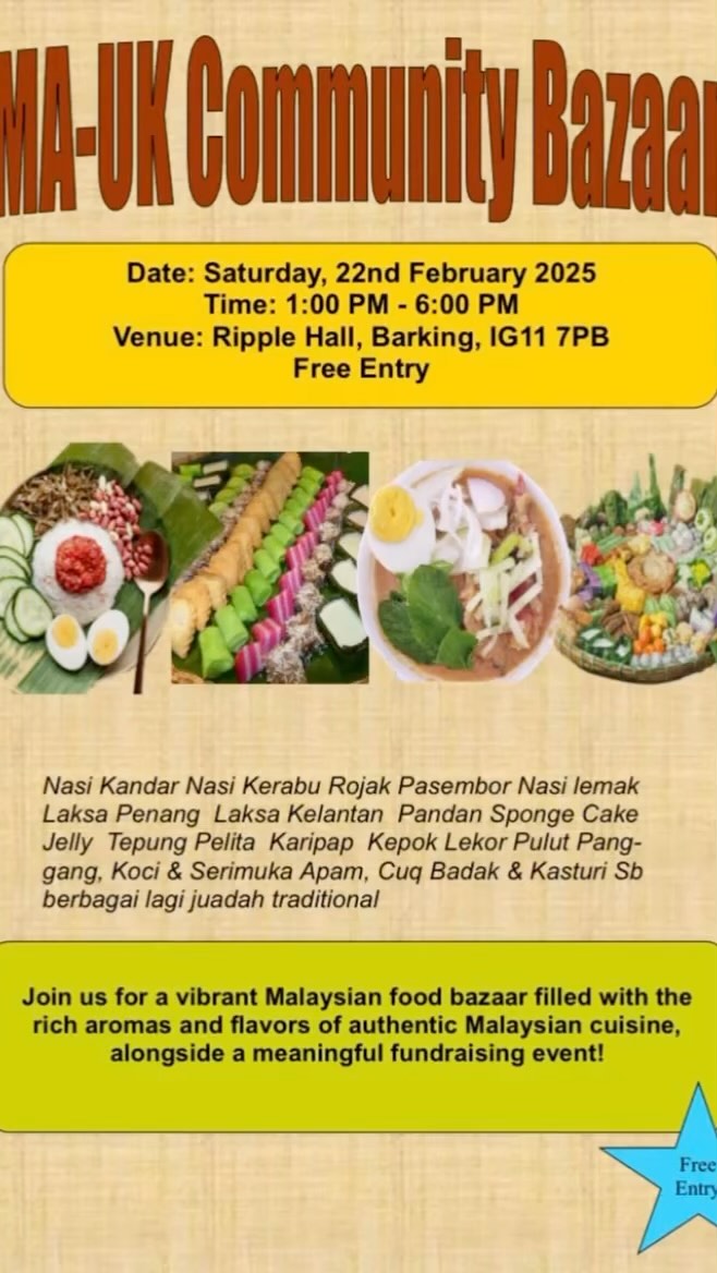 Original media from the MAUK fundraising post: Join Us for the MAUK Community Bazaar & Fundraising Event - 22nd February 2025